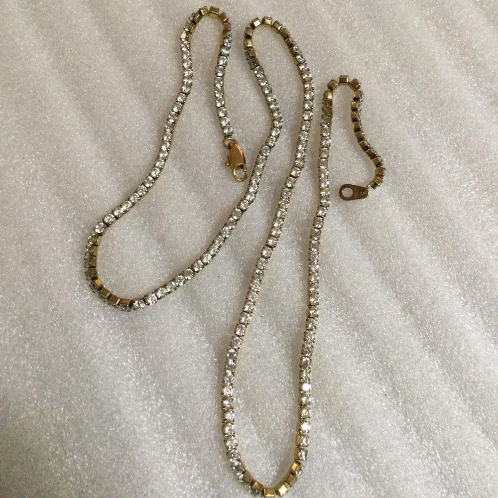 GLD Rhinestone Necklace - Picture 3 of 3
